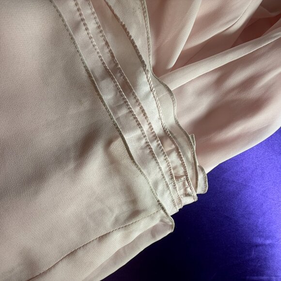 📌Blushing Pink Beaded Straps Pleated Chiffon A-Line Bridesmaid - Prom Dress - Picture 14 of 15